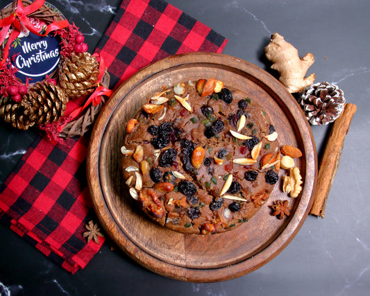 vegan christmas cake by sentient steps | Delivery in Mumbai and Navi Mumbai | Sugar free, Gluten free, Organic Millets