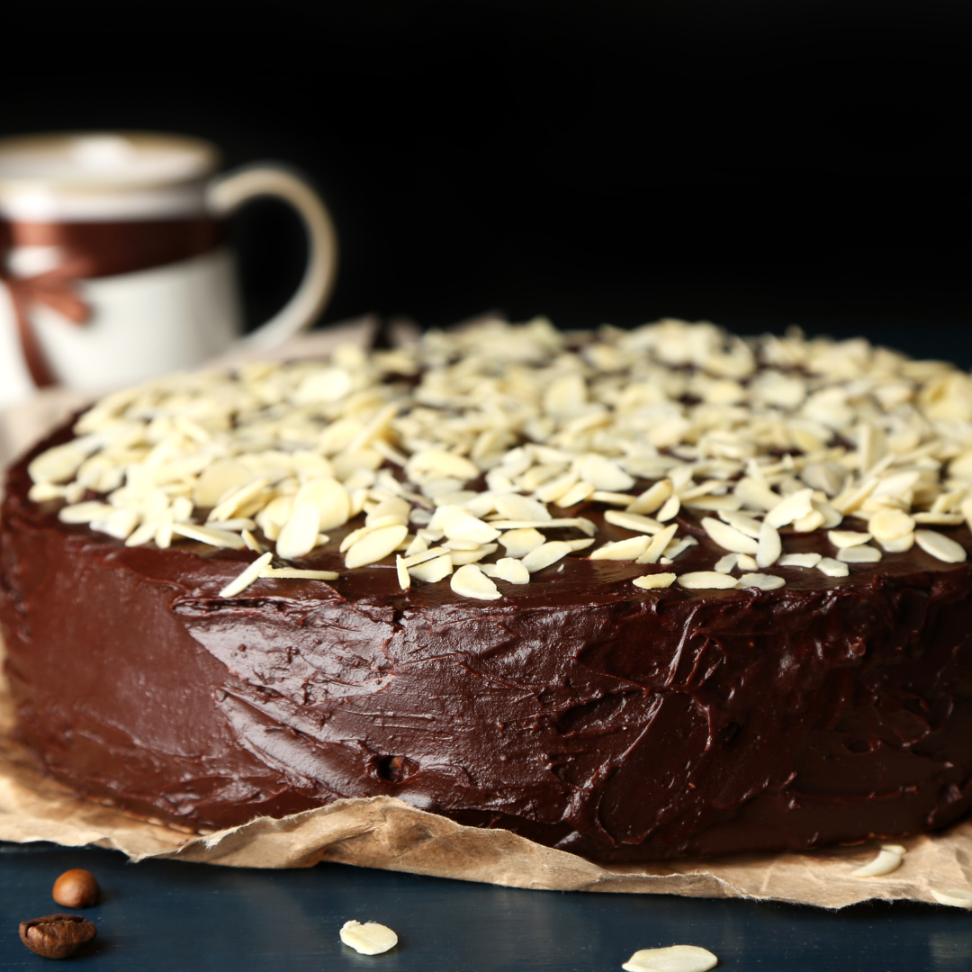 Vegan Chocolate Coffee Almond Cake