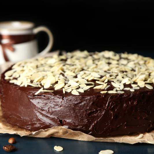 Vegan Chocolate Coffee Almond Cake