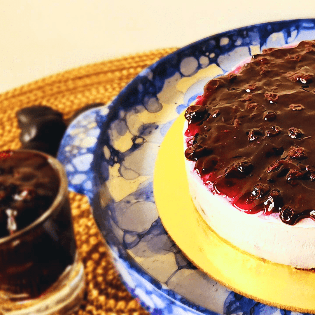 Vegan Blueberry Cheesecake - Sentient Steps - Healthy Vegan Cakes