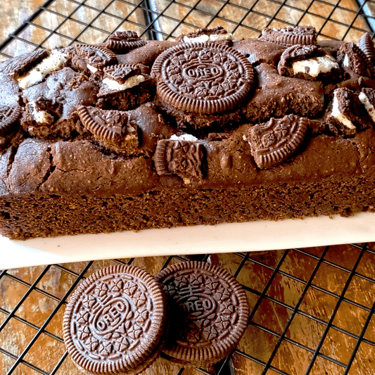 Vegan Chocolate Oreo Tea Cake Loaf - Sentient Steps - Healthy Vegan Cakes