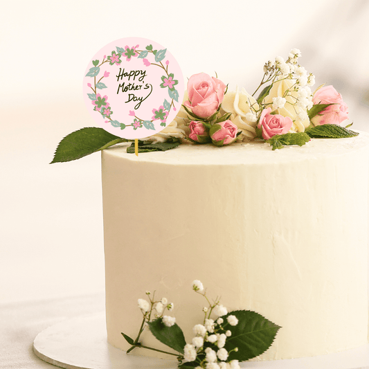 Mother's Day Special -Cake with floral arrangement - Sentient Steps - Healthy Vegan Cakes
