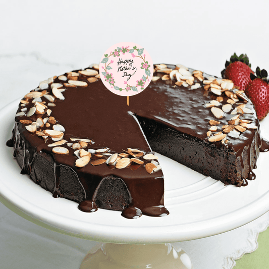 Mother's Day Special -Sugarfree Chocolate Almond Cake - Sentient Steps - Healthy Vegan Cakes