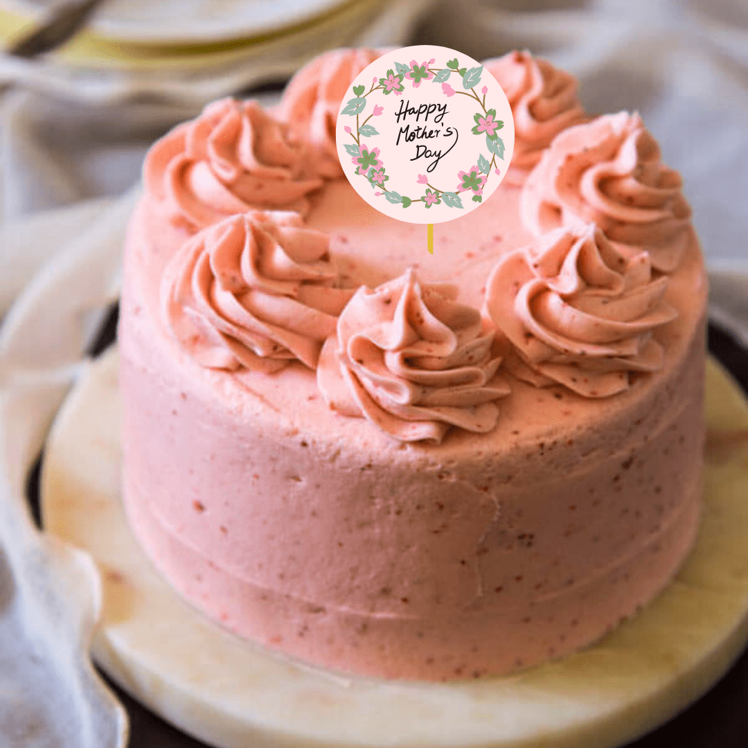Mother's Day Special -Strawberry Flavored Cake - Sentient Steps - Healthy Vegan Cakes