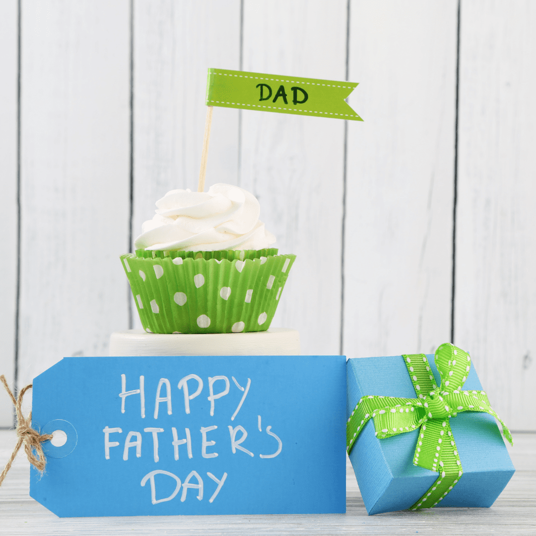 Vegan Vanilla Cupcakes -Father's Day tags