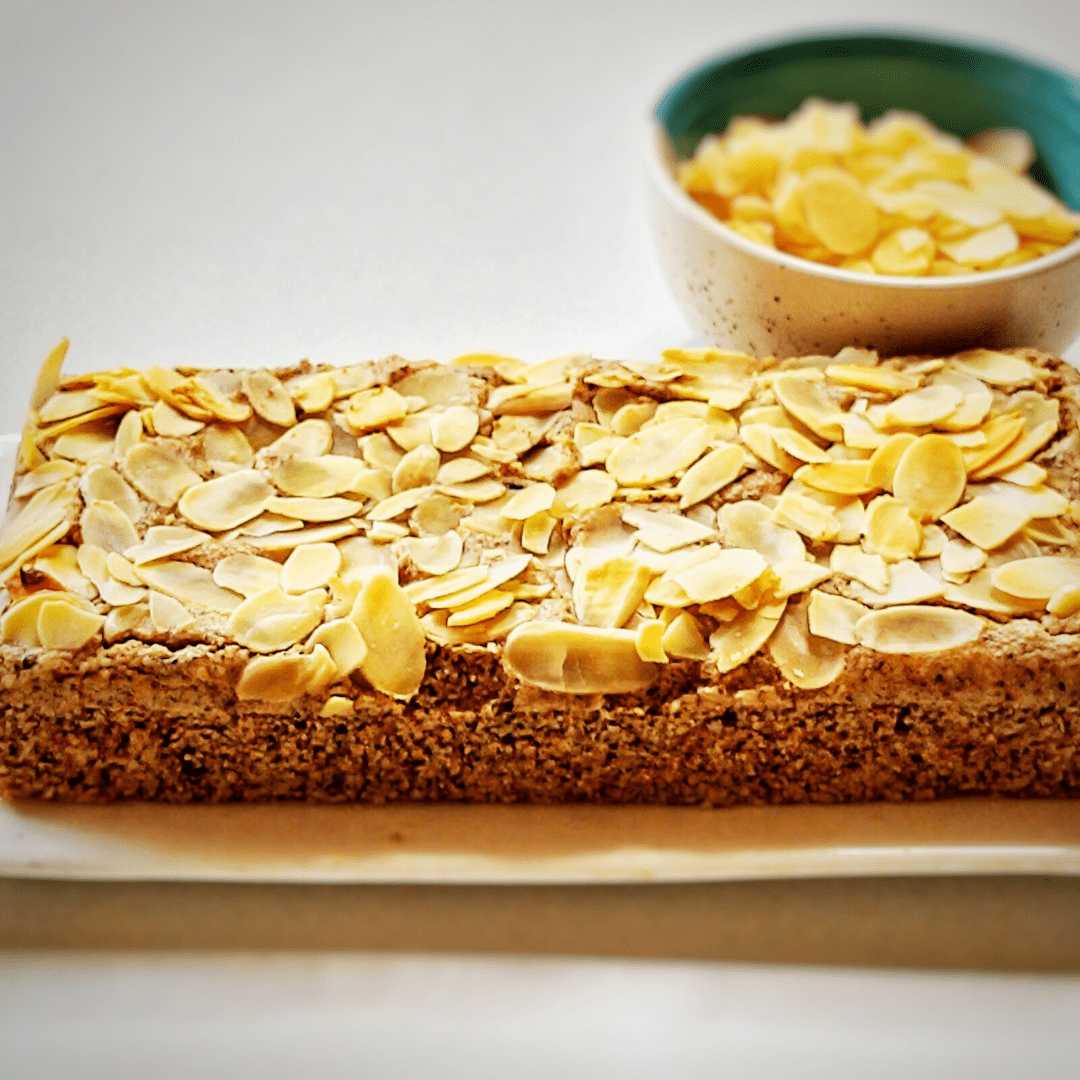 Keto Gluten-Free Protein Rich Almond Tea Cake - Sentient Steps - Healthy Vegan Cakes