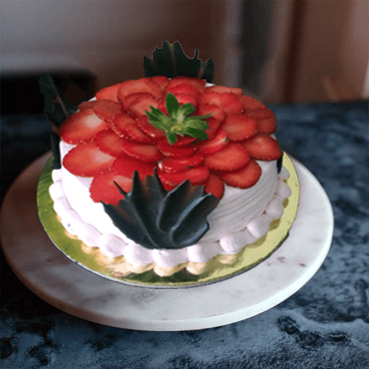 Vegan Fresh Strawberry Cake - Sentient Steps - Healthy Vegan Cakes