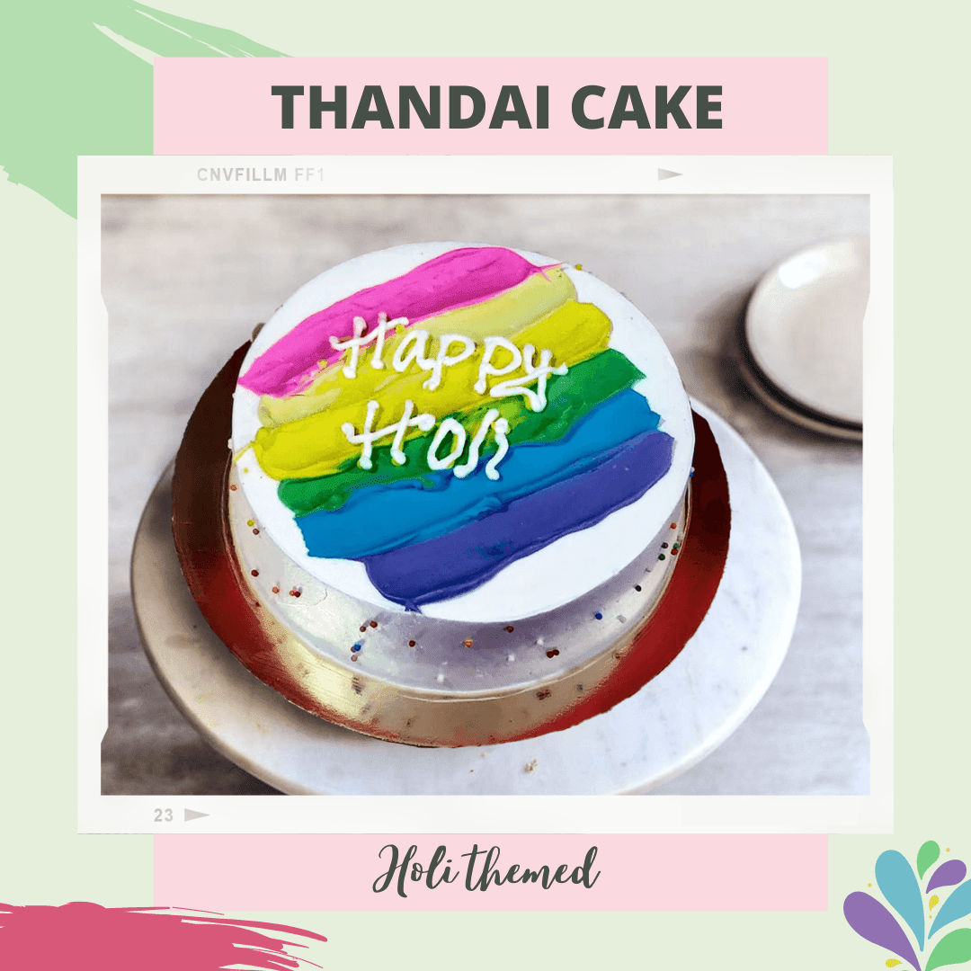 Holi Special - Thandai Cake - Sentient Steps - Healthy Vegan Cakes