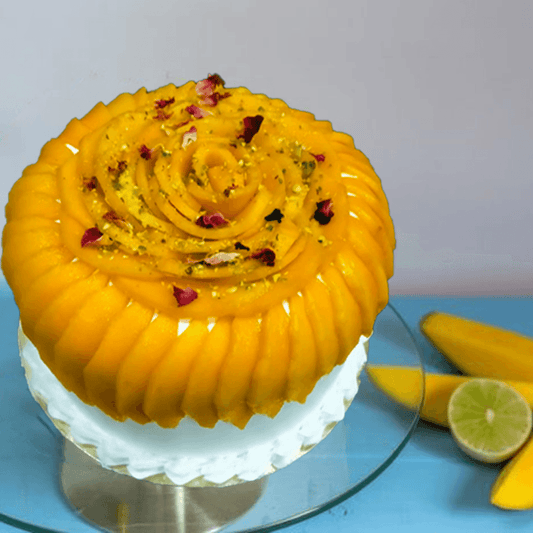 Mother's Day Special - Customized Vegan Fresh Mango Cake - Sentient Steps - Healthy Vegan Cakes