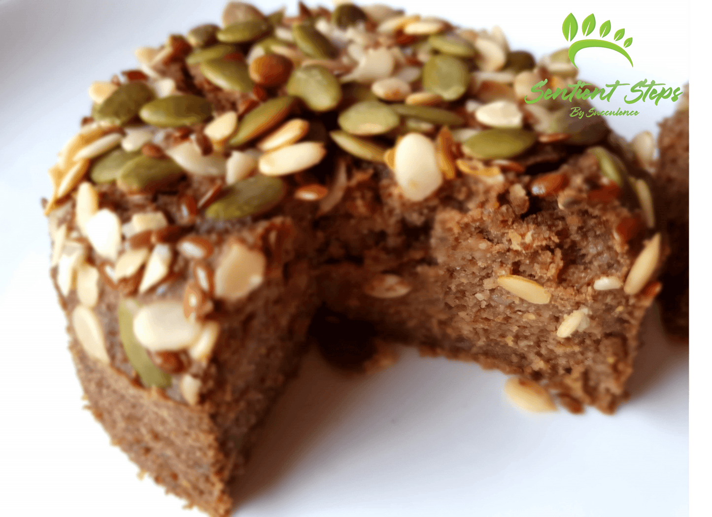 Gluten-Free Protein Rich Nut & Seed Cake - Sentient Steps - Healthy Vegan Cakes